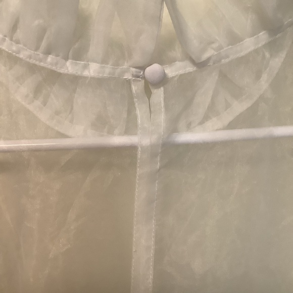 Bridal Eloquii NWT white romantic fairy princess organza ruffle mini dress SZ 18 - Picture 10 of 15